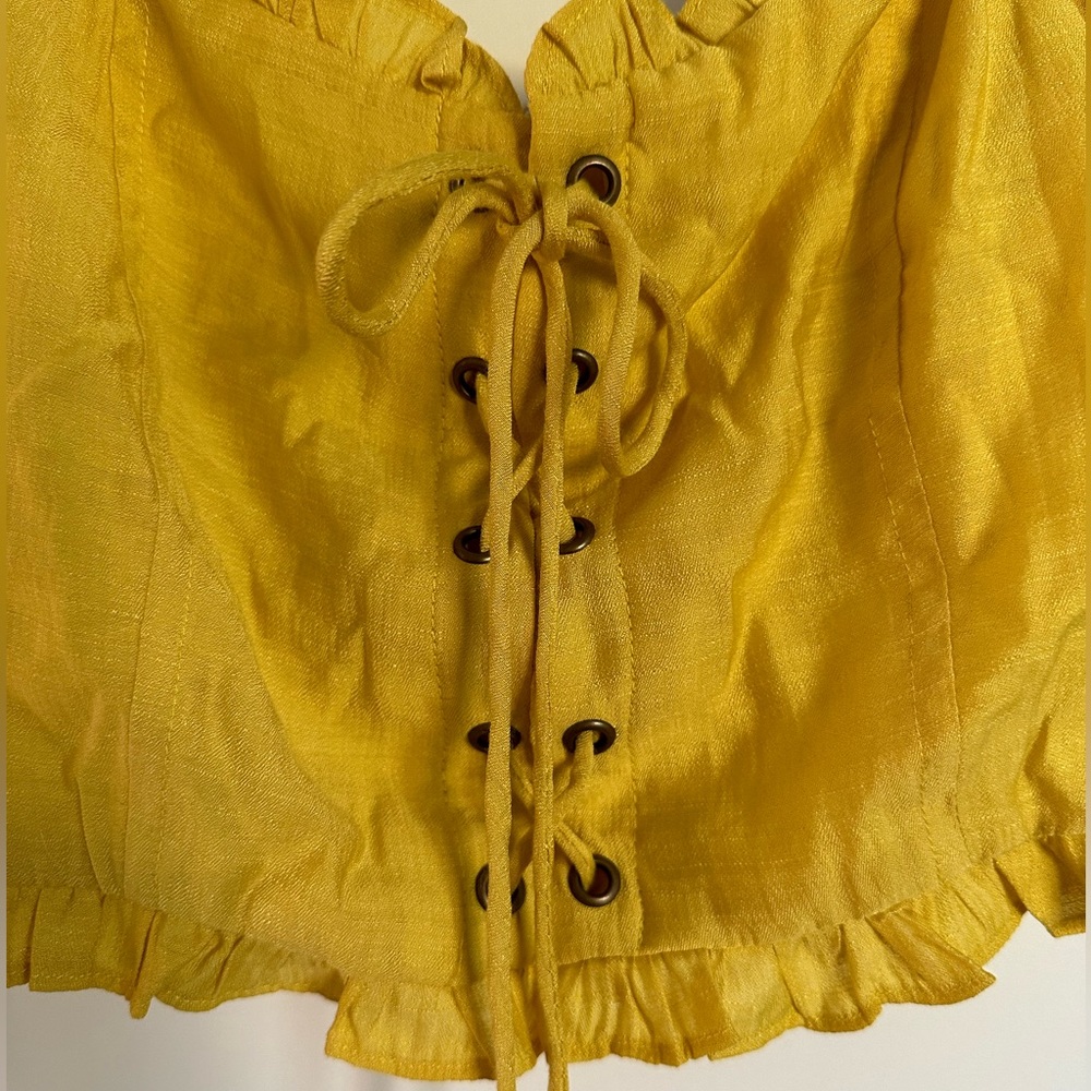 Yellow Crop Top - Picture 2 of 5